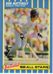 1988 Fleer Baseball All-Stars Baseball Cards   023      Don Mattingly